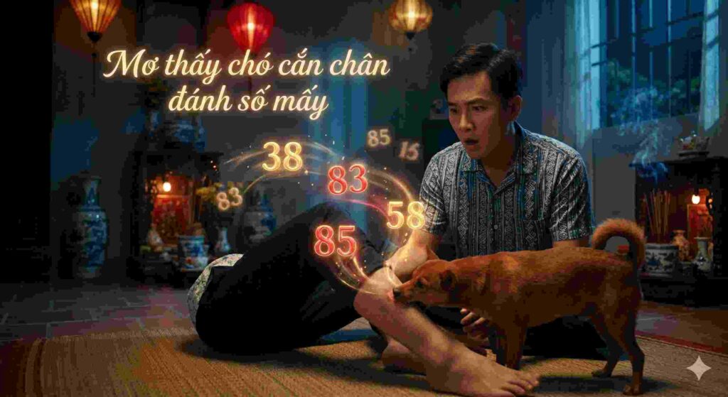 Mơ thấy chó cắn chân đánh số mấy