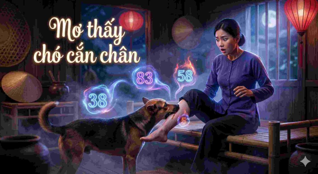 Mơ thấy chó cắn chân